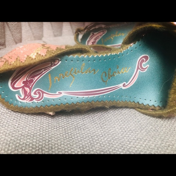Size 38 Irregular Choice slingback, wedge heel, pumps - Picture 4 of 6